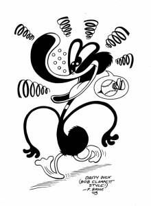 Bagge's rendition of Daffy Duck, Bob Clampett-style