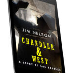 "Chandler & West: A Story of Los Angeles" cover on an ebook tablet